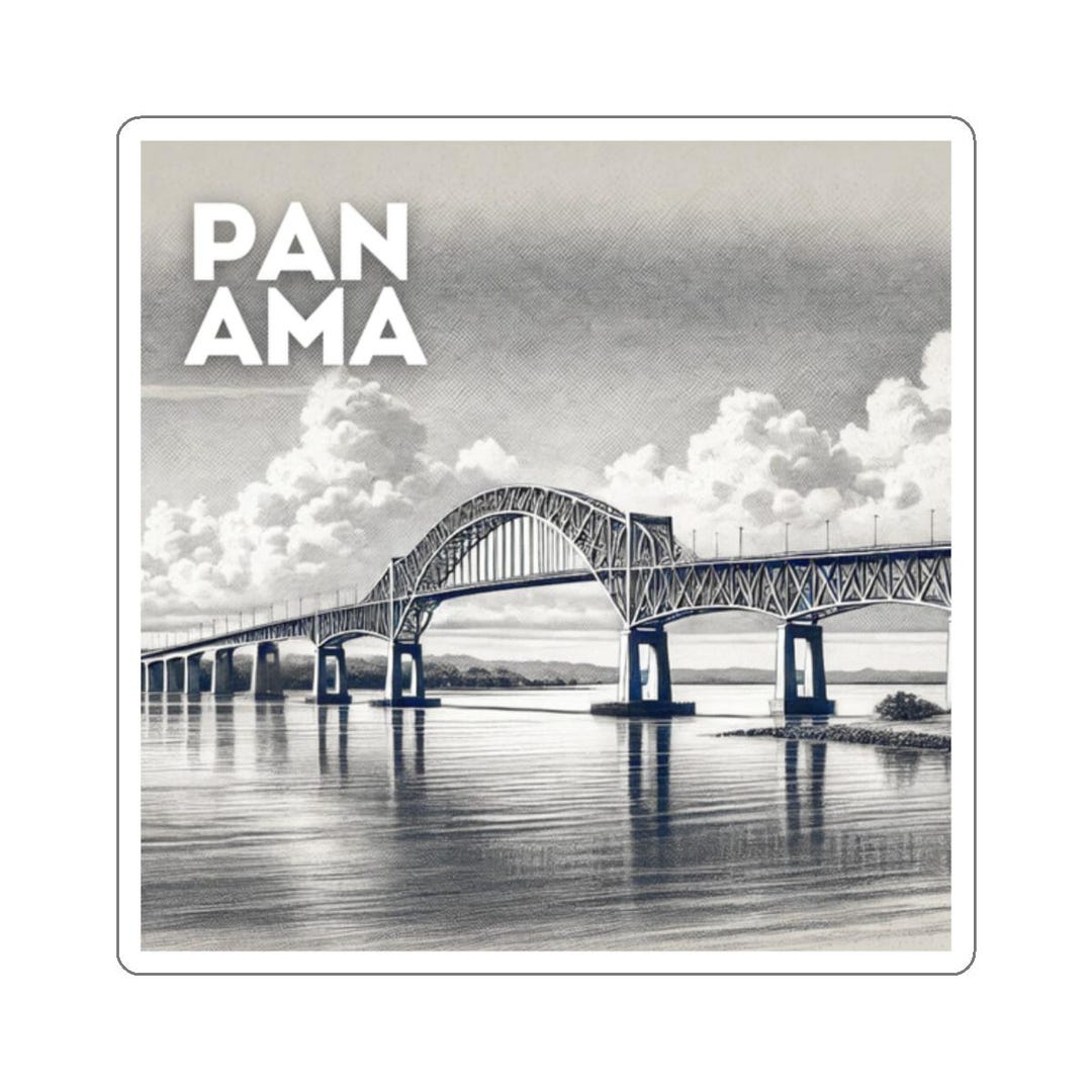 Bridge Sticker Panama Bridge Sticker, Americas Sketch Art Decal, Travel Wanderlust ...
