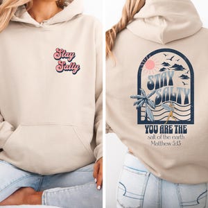 Stay Salty Matthew 5:13 Sweatshirt, Christian Hoodies for Women, Trendy Christians Sweatshirt, Christian Summer Beach Sweatshirt For Women