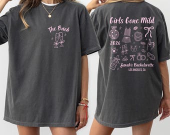 Comfort Colors® Girls Gone Mild Shirt, Custom Bridesmaids Shirt, Slumber Bachelorette Tee, Spa Bachelorette Shirts, Sleepover Party Shirts
