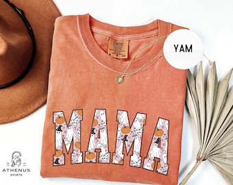 Maglietta retrò per mamma di Halloween Comfort Colors®, maglietta retrò per mamma spettrale, maglietta per mamma spettrale, Halloween, regalo carino per mamma, regalo di Halloween per mamma