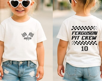 Custom Racing Shirt, Pit Crew Shirt, Race Cars Tee, Personalized Pit Crew Gift, Car Lover Gift, Matching Family Birthday Tee