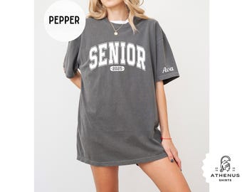 Maglietta Senior Class del 2025, Maglietta Comfort Colors Senior 2025, Maglietta con nome personalizzato, Regalo Senior Class, Regalo di laurea, Maglietta Senior 2025,
