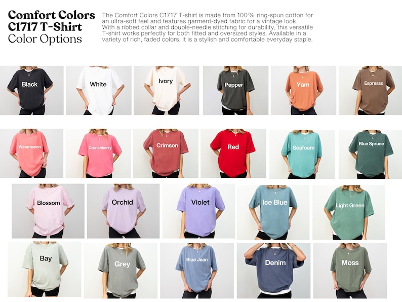 a group of women wearing different colored shirts