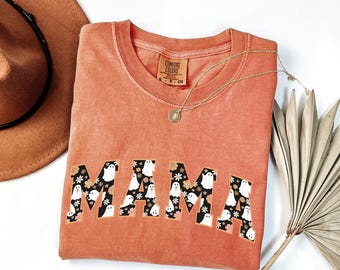 Comfort Colors® 90s Halloween Mama t-shirt, Retro Spooky Mama T-shirt, Spooky Mom Tee, Halloween Mama, Spooky Shirt for Mama, Mom Gifts