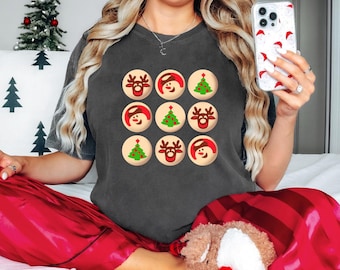 Comfort Colors Christmas Sugar Cookie Shirt, Christmas Shirt, Retro Christmas T-Shirt, Christmas Cookies Shirt, Cute Xmas Shirt, Cute Gifts