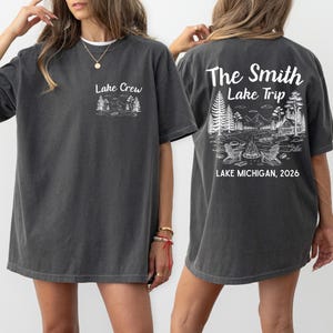 Comfort Colors® Anpassad sjöresa-skjorta, familjesemesterskjorta, sommarsjö-t-shirt, semesterskjorta, sommarsemester-t-shirt, matchande t-shirts för sjöbesättning