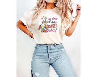 Comfort Colors® My Class is Full Of Sweet Hearts Teacher Shirt, Valentines Teacher Shirt, Teacher Love Shirt, Cute Hearts Teacher Tee