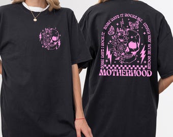 Comfort Colors® Mutterschaft Manchmal rocke ich es manchmal rockt es mich Shirt, Rocker Mom Shirts, Muttertagsgeschenk, lustiges Mom T-Shirt, Geschenk für Mama