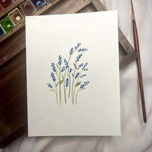 Original Wildblumen Aquarell Karte