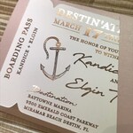 Foil Boarding Pass Invite Beach Wedding Invitation Etsy