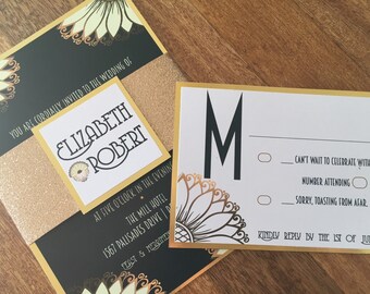 great gatsby invitation gatsby invitation gatsby wedding etsy