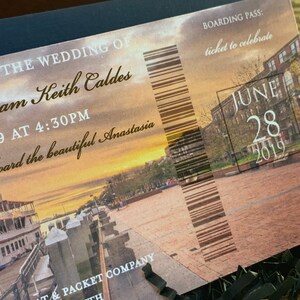 Minnesota river boat wedding invitation. Riverboat wedding invitation. Yacht wedding invitation. image 3