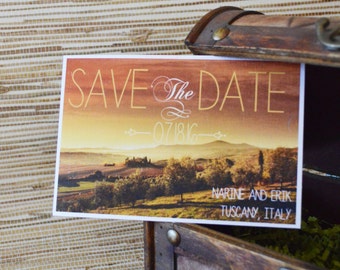 Postcard Save The Date: Tuscany, Italy Save the Date.  Italy Save the Date.