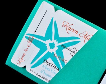 Boarding pass invitation. Destination wedding invitation. Beach wedding invitation.