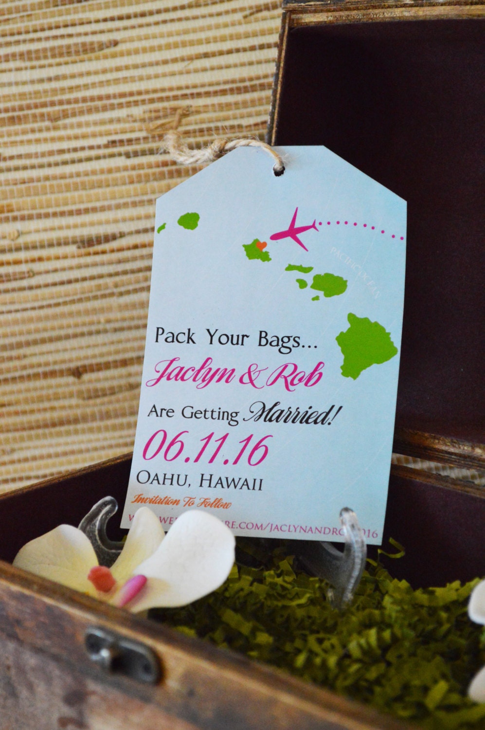 Hawaii Save the Date Tag. Hawaii Save the Date. Luggage Tag Etsy