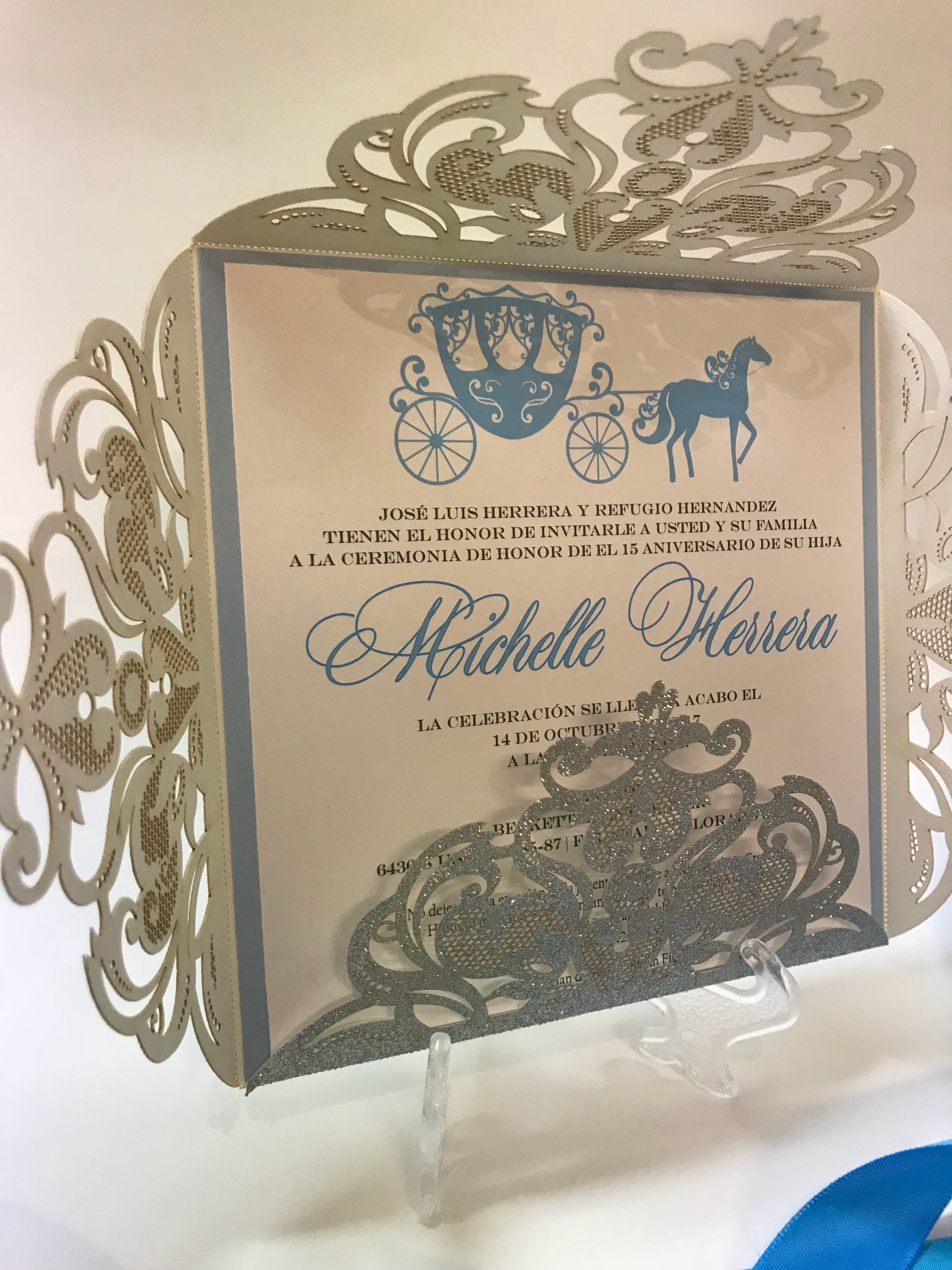 cinderella quince invitations