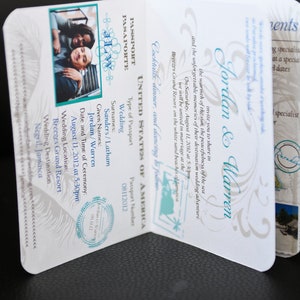 Passport Wedding. Passport Wedding Invitation, Destination Invite, Beach Wedding Invite. image 2