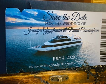 Tampa Florida save the date magnet. Florida yacht save the date. yacht  save the date.
