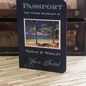 Invitation au passeport de la République dominicaine.  Invitation de mariage en République dominicaine. Invitation de mariage à destination. Invitations de mariage De passeport.