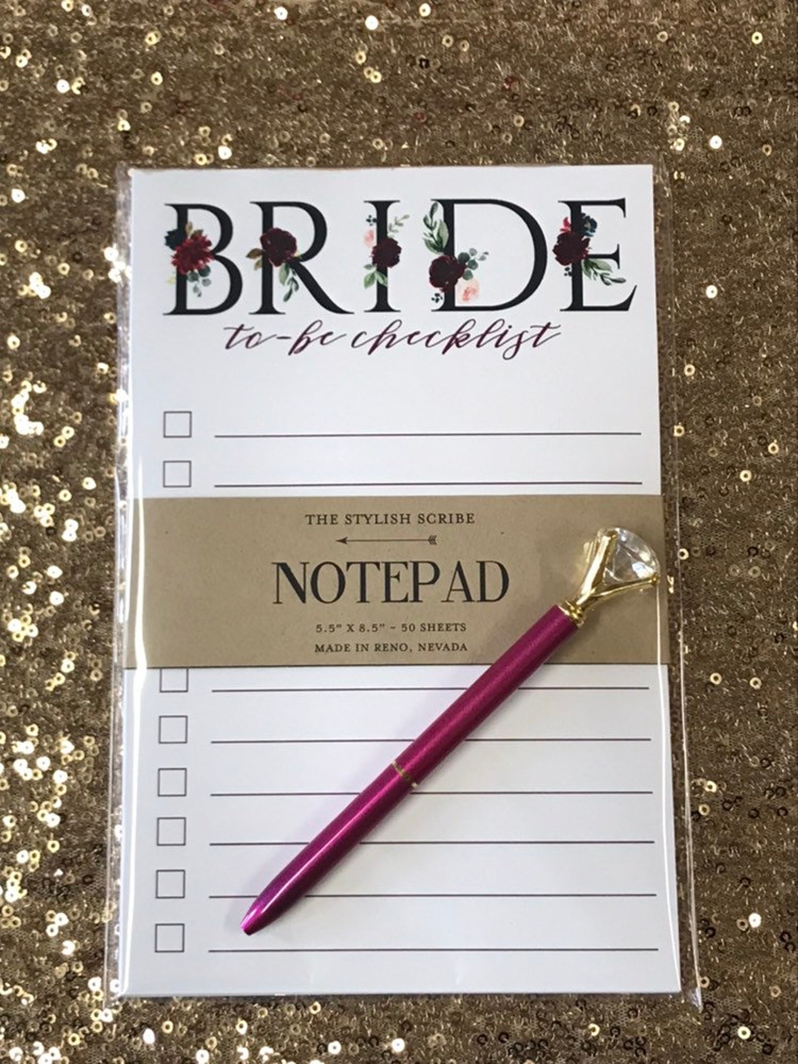 Bride-to-be Notepad. Bride Checklist. Gift for Bride to Be. Bridal ...