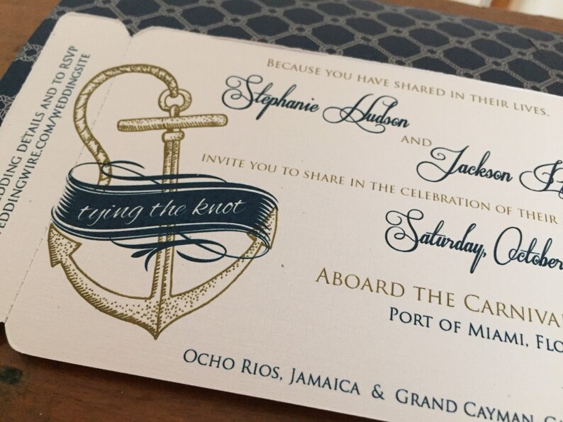 Cruise Wedding. Boat Invitation. Nautical Wedding Invitations. | Etsy