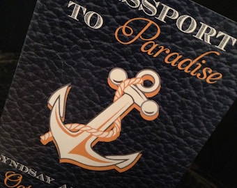 Passport Wedding Invitation. Destination Wedding Invitation. cruise wedding invitation