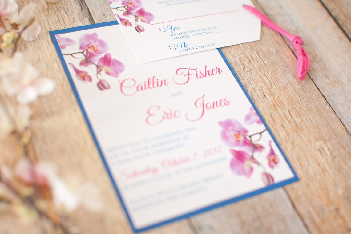 Tropical Wedding Invitation. Jamaica Wedding Invitations. Etsy