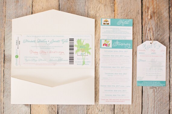 Destination Wedding Invitation Beach Wedding Invitation Etsy