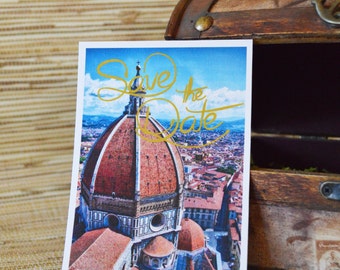 Florence Italy Postcard Save the Date. Italy Postcard Save the Date.  Italy Wedding Invite