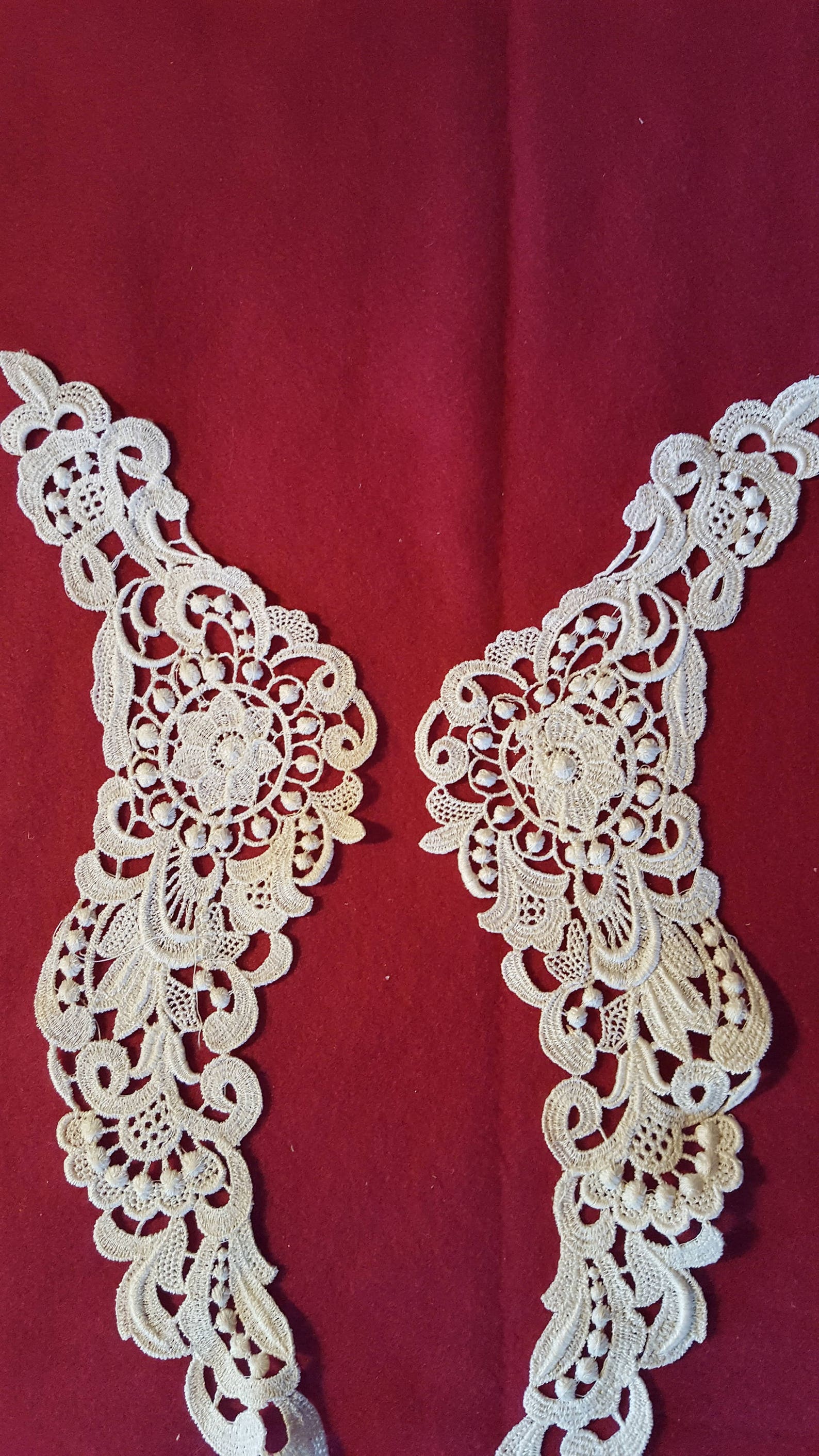 Vintage White Embroidered Lace Appliques Sewing Quilting Etsy