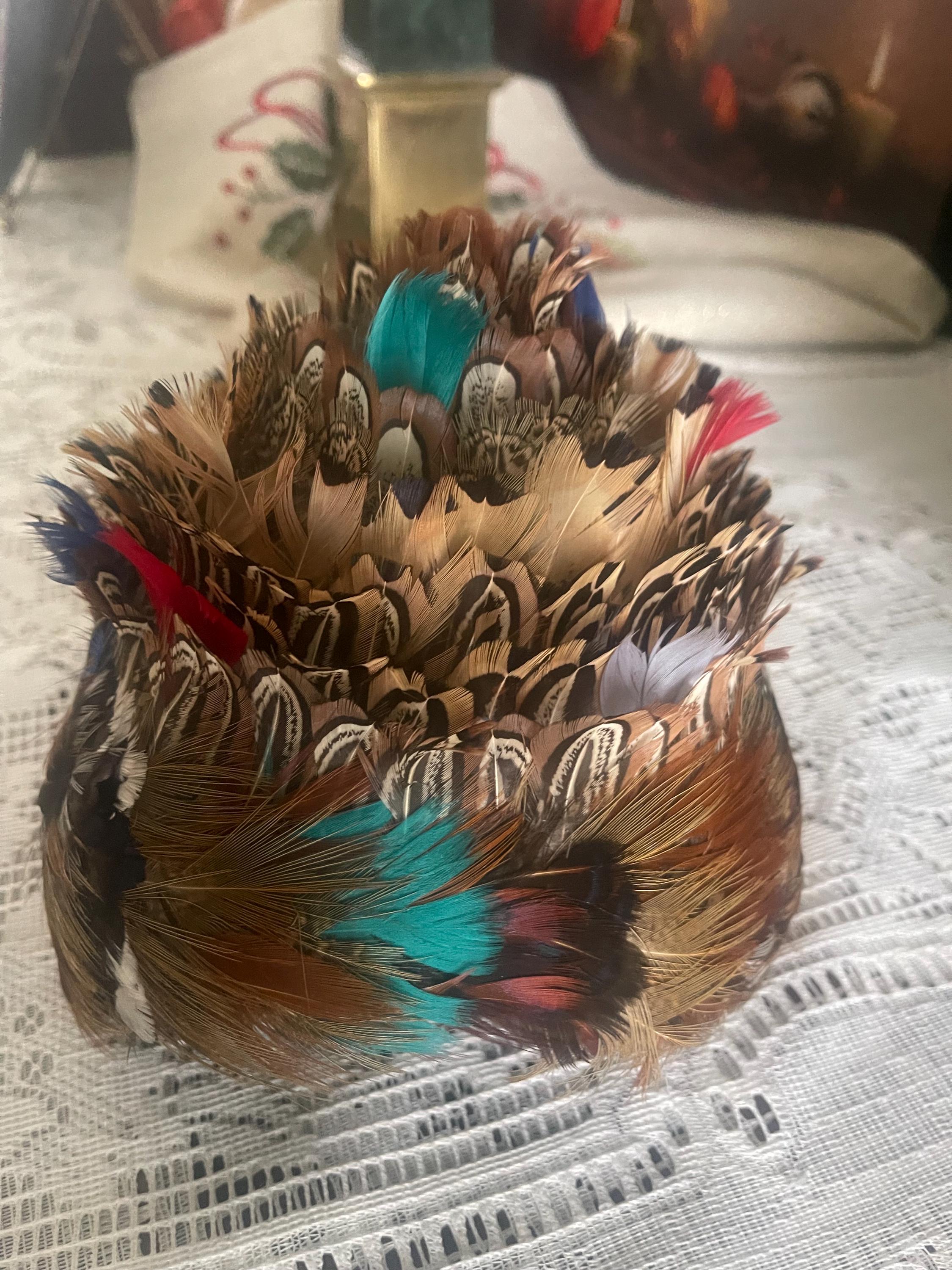 Vintage Pill Box Hats Feathers - Etsy