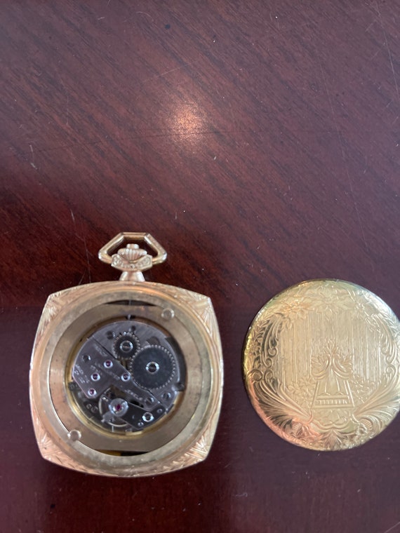 Vintage Arnex 17 Jewel Pocket Watch Gold Works Wi… - image 5