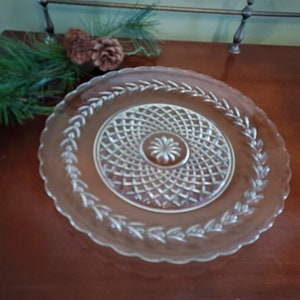 Vintage Clear Glass Decorative Plate Platter Serving Dish