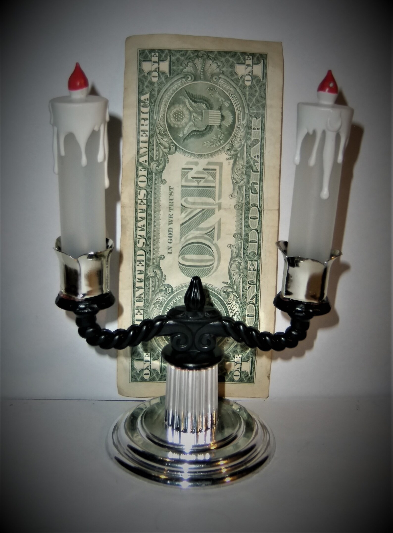 SALT & PEPPER Candelabra 1940's Shakers in Candle Holder Etsy