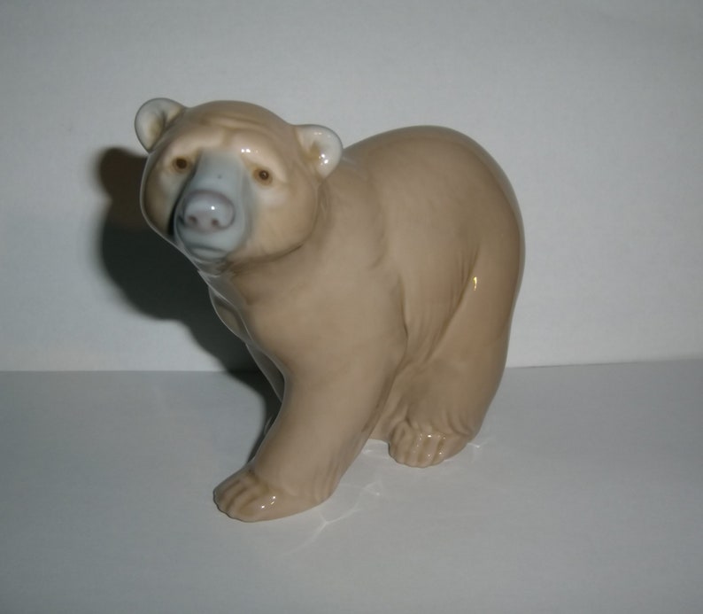 LLADRO BEAR Brown Blue Walking Attentive Polar 1204 Figure Etsy