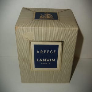 ARPEGE Perfume LANVIN Paris France French Parfum Extrait No. 828 Box Bottle 28 Gr. Label Old Stock Vintage Antique Unopened