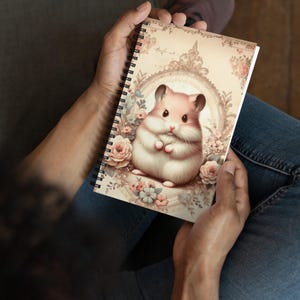 Adorable cuaderno en espiral con forma de hámster: bonito diario con forma de hámster, regalo perfecto para los amantes de los hámsters, material de oficina para la escuela y el trabajo