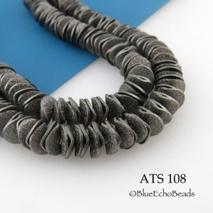 190 pcs - Dark Antique Silver Potato Chip Beads, 6mm, Wavy Disks , Cornflake Beads (ATS 108) BlueEchoBeads