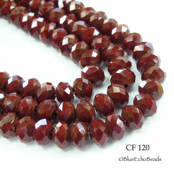 Items similar to Faceted Glass Crystal Beads Ruby Red 8mm (CF 120) blueecho 12 pcs on Etsy