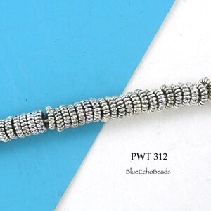 95 pcs 5mm Small Pewter Ring Beads, Silver Tone, 1.75mm Hole PWT 312 BlueEchoBeads image 3