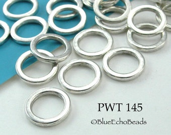 22 pcs - 12mm Pewter Jump Ring, Closed Connector, Large Connector (PWT 145) BlueEchoBeads