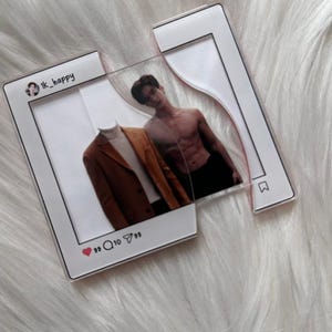 Sliding Unboxing Korean Chinese Actor Idol / Kpop Acrylic Keychain Bag Charm