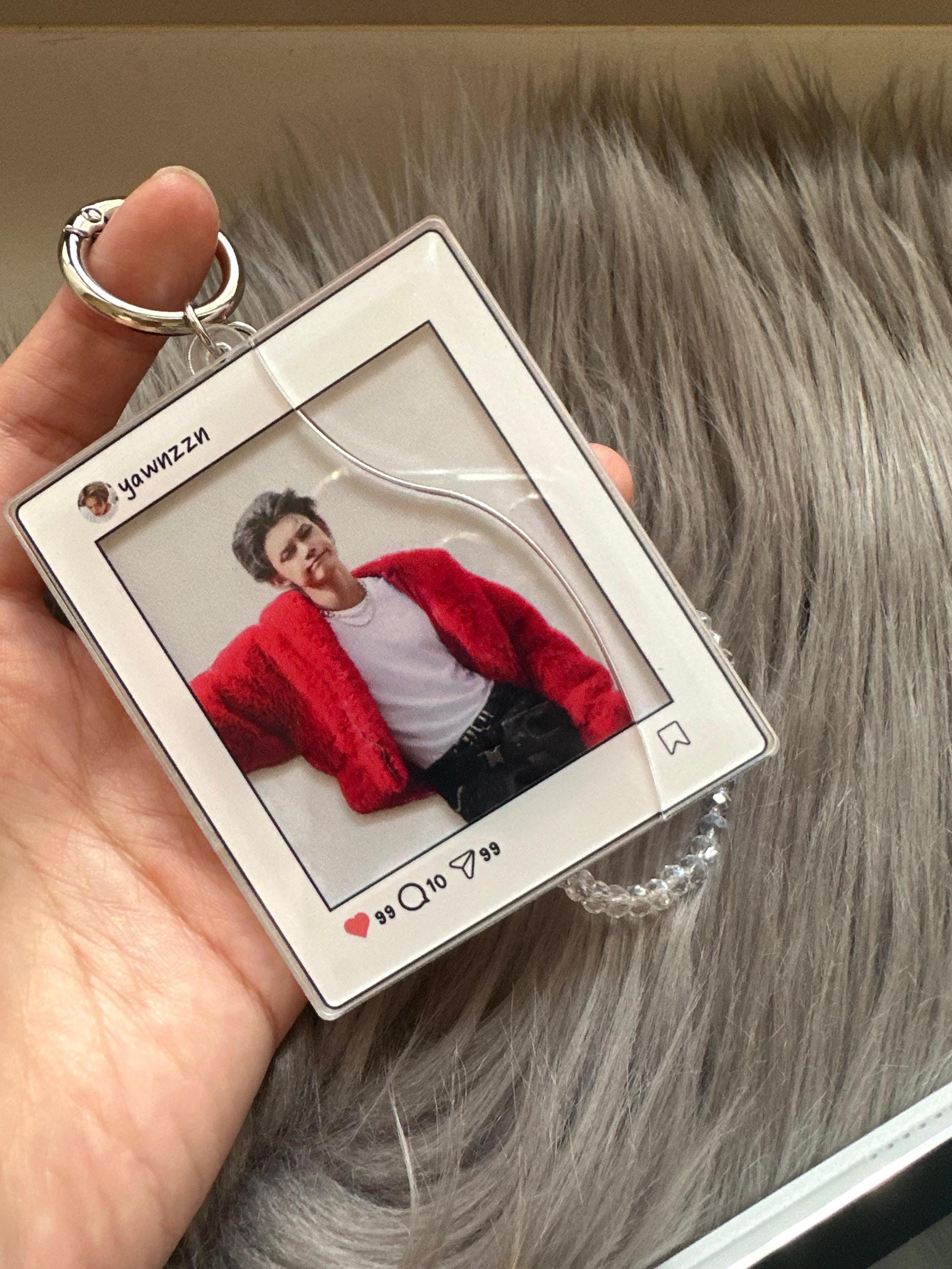 Idol Keychains Sliding Unboxing Korean Chinese Actor Idol / Kpop Acrylic Keychain Bag ...