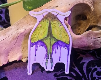 Watercolor Luna Moth  (Sticker)