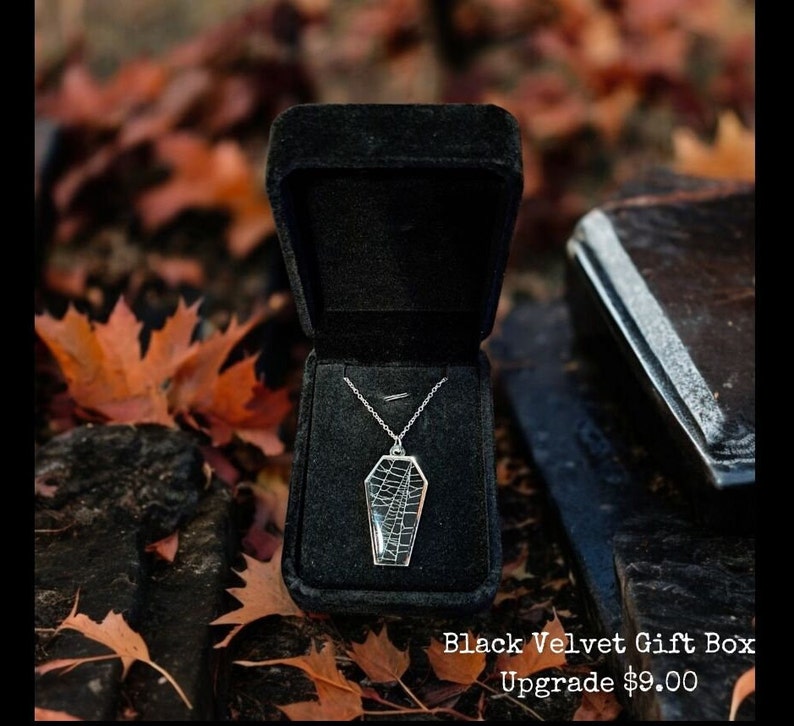 Real Spiderweb Coffin Pendant zdjęcie 5