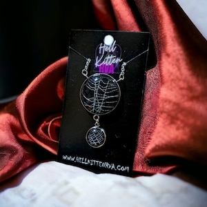 Orb Weaver Real Spiderweb Pendant