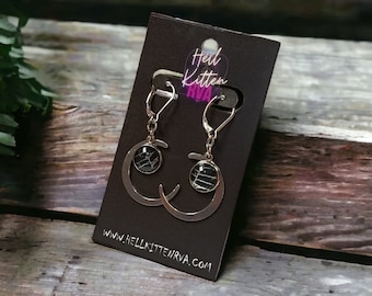 Real Spiderweb Plata Tono Luna (Pendientes)