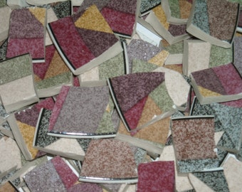 Abstract Design -Mosaic Tiles cut from plates D3