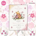 Editable Winnie the Pooh Baby Shower Invitation, Digital Invitation Oh girl, Blue Winnie The Pooh Invitation, Canva Editable