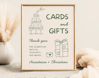Vintage Karten und Geschenke Hochzeitsschilder Handgezeichnete Karten Schild Vorlage Wunderliche Hochzeitsgeschenk Tischschild Illustrierte Hochzeitsbeschilderung, HD4